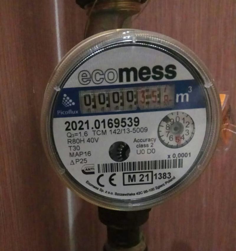 Счетчик холодной воды Ecomess DN15 110 мм